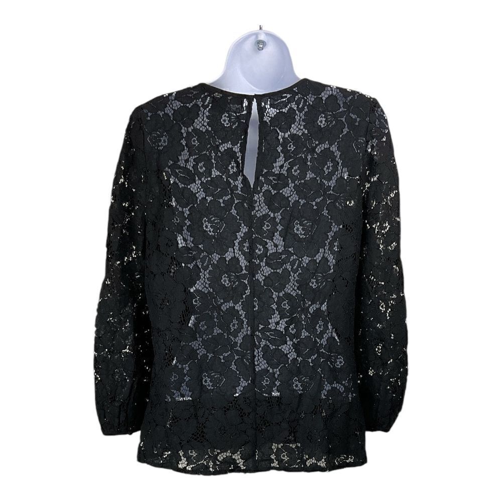 French Connection Womens Floral Lace Sheer Blouse Sz 6 Cottagecore Fairy Grunge‎ - Picture 2 of 3
